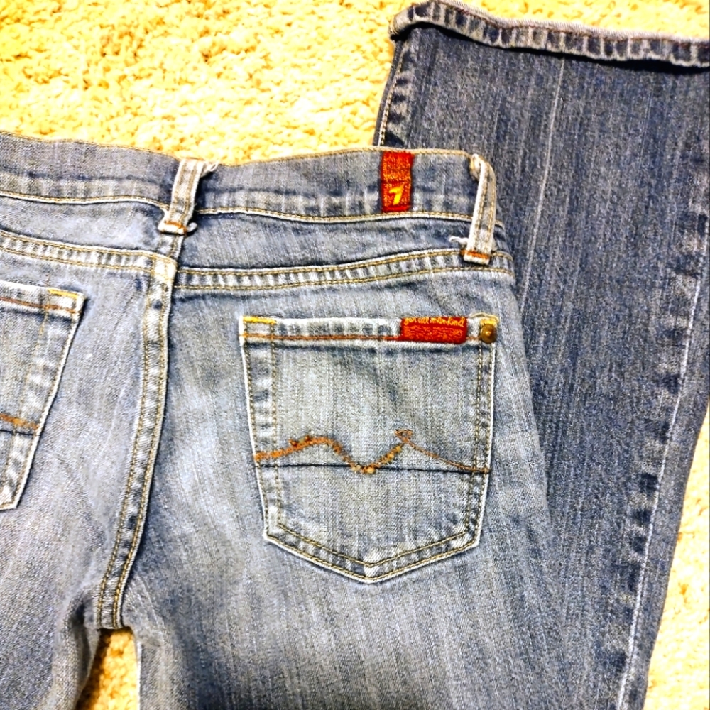 7 For All Mankind 26 Jeans Bootcut EUC Blue Denim